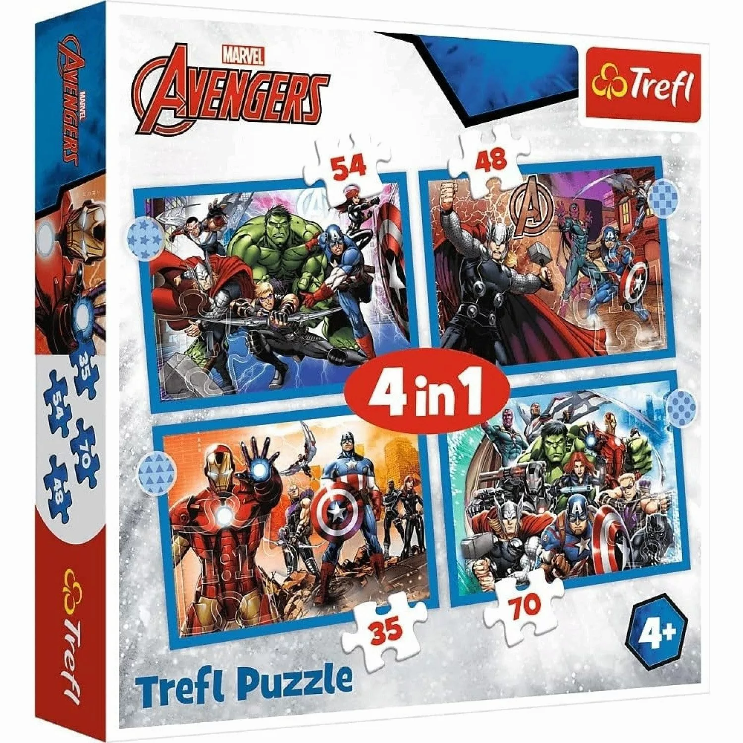 Trefl Puzzle 4in1 Puzzle, Marvel AVENGERS, günstig online kaufen