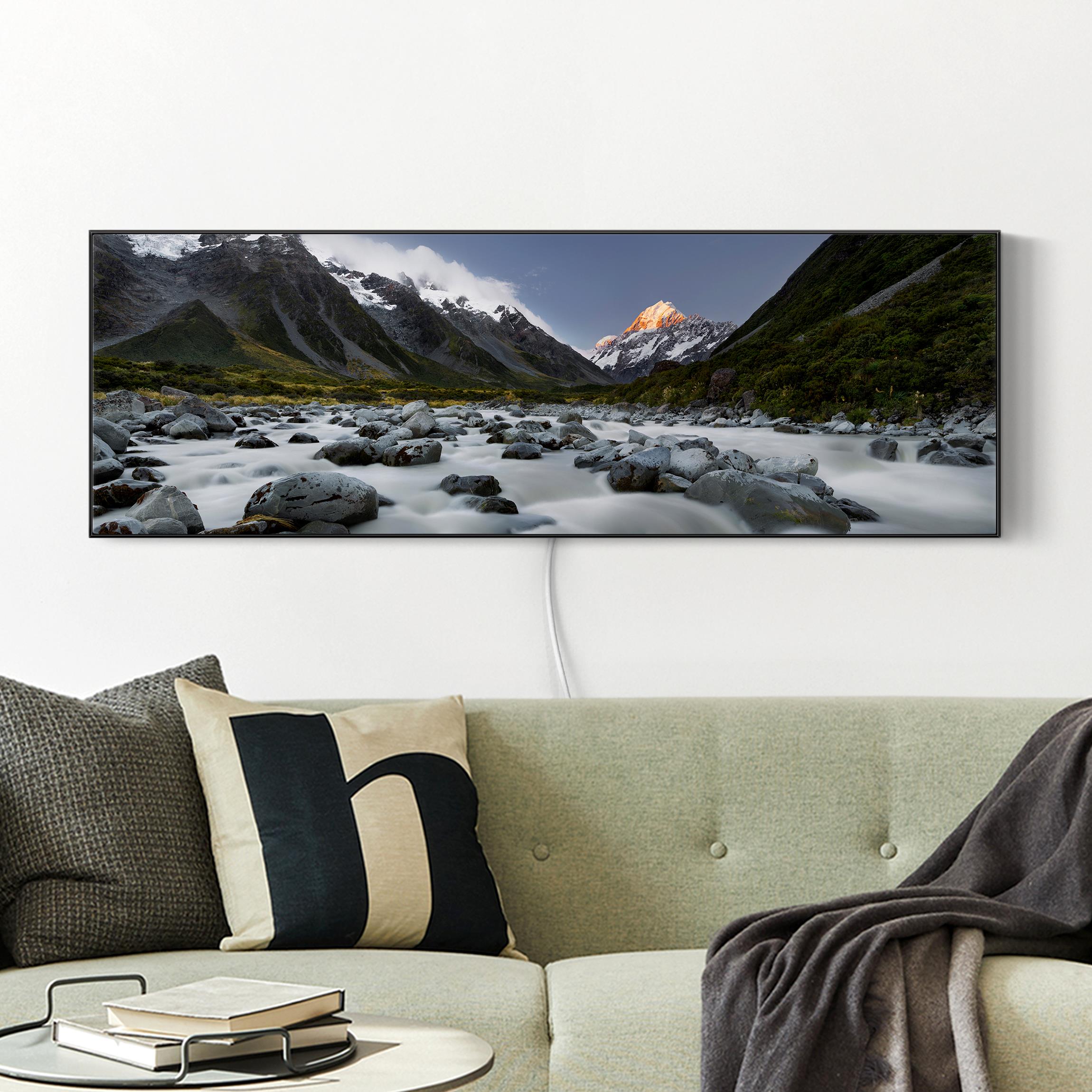 LED-Wechselbild Aoraki über dem Hooker River günstig online kaufen