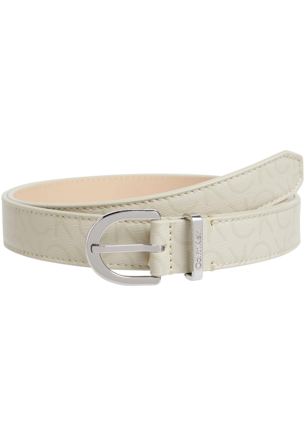 Calvin Klein Synthetikgürtel "ROUND BUCKLE BELT 2.5 EPI MONO" günstig online kaufen