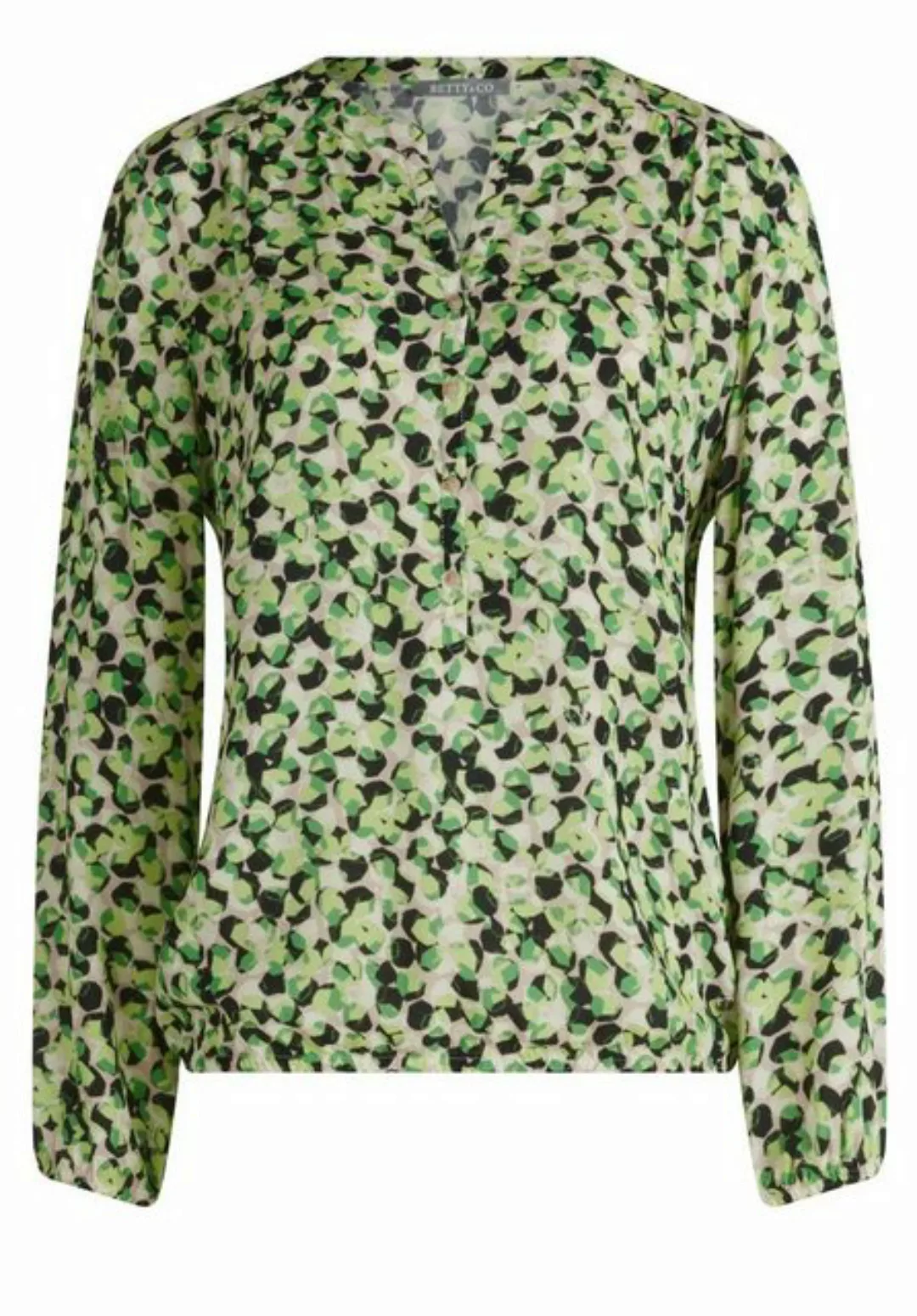 Betty&Co Blusenshirt Bluse Kurz 1/1 Arm, Green-Nature günstig online kaufen
