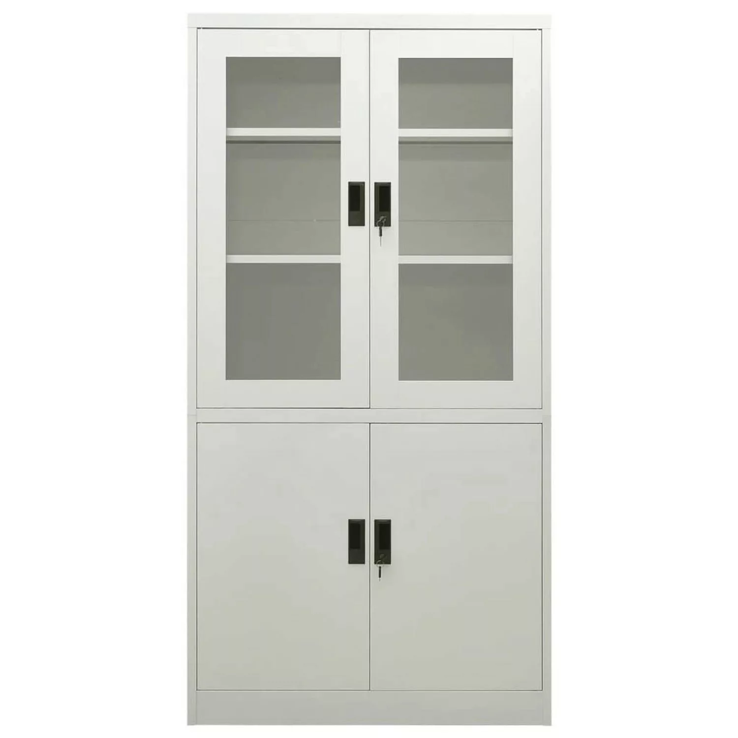 Büroschrank Hellgrau 90x40x180 Cm Stahl günstig online kaufen