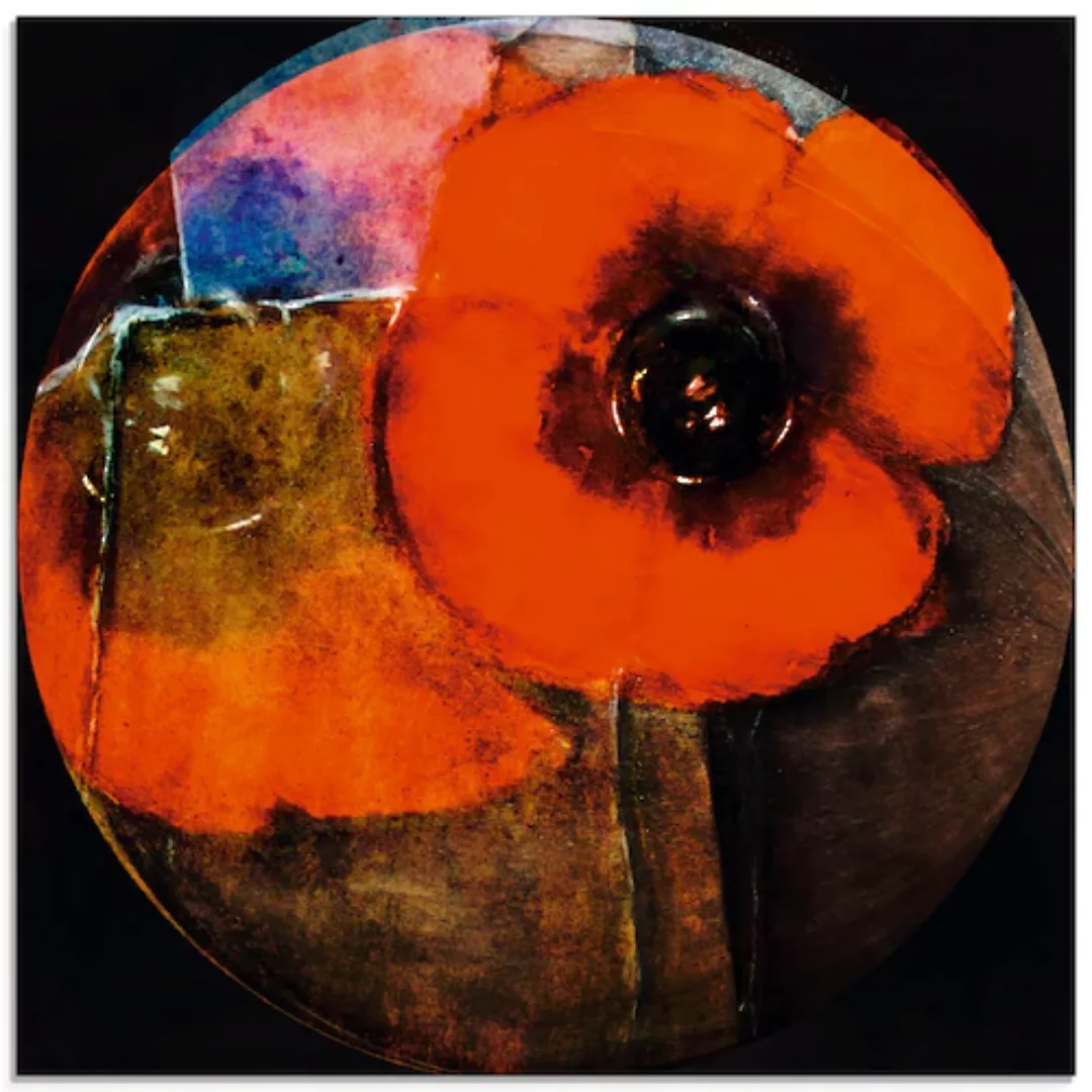 Artland Glasbild »Roter Mohn - abstrakt«, Blumen, (1 St.), in verschiedenen günstig online kaufen