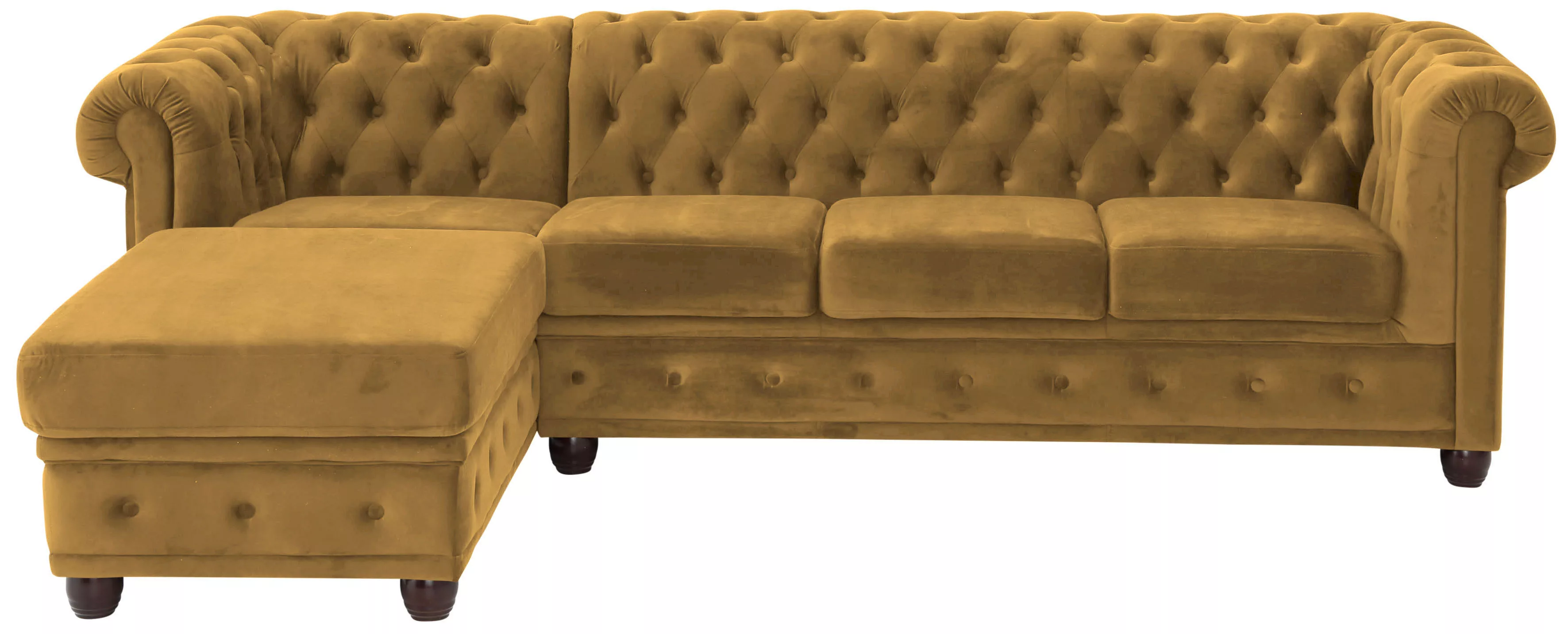 Home affaire Chesterfield-Sofa "New Castle L-Form", hochwertige Knopfheftun günstig online kaufen