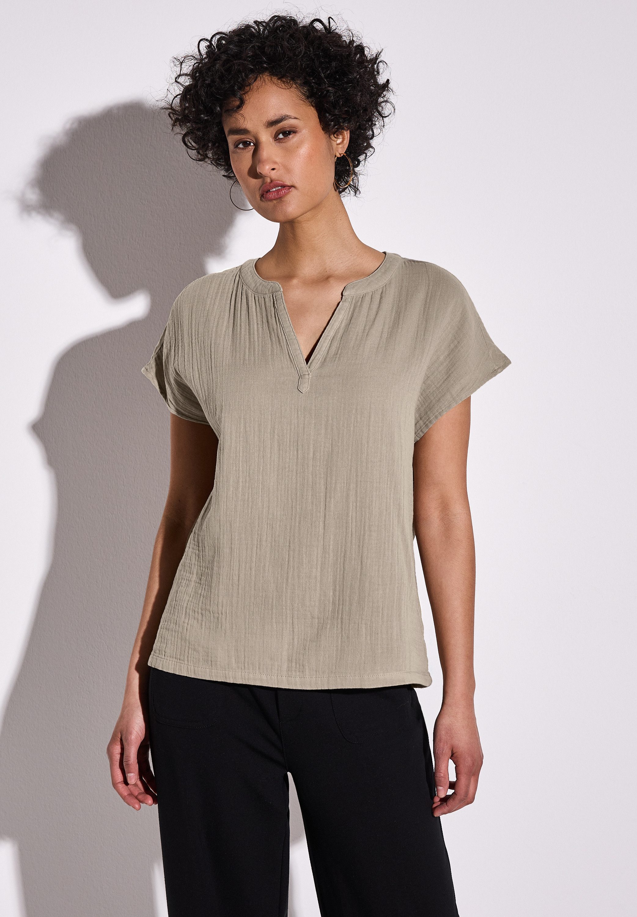 STREET ONE Hemdbluse, aus reiner Baumwolle günstig online kaufen