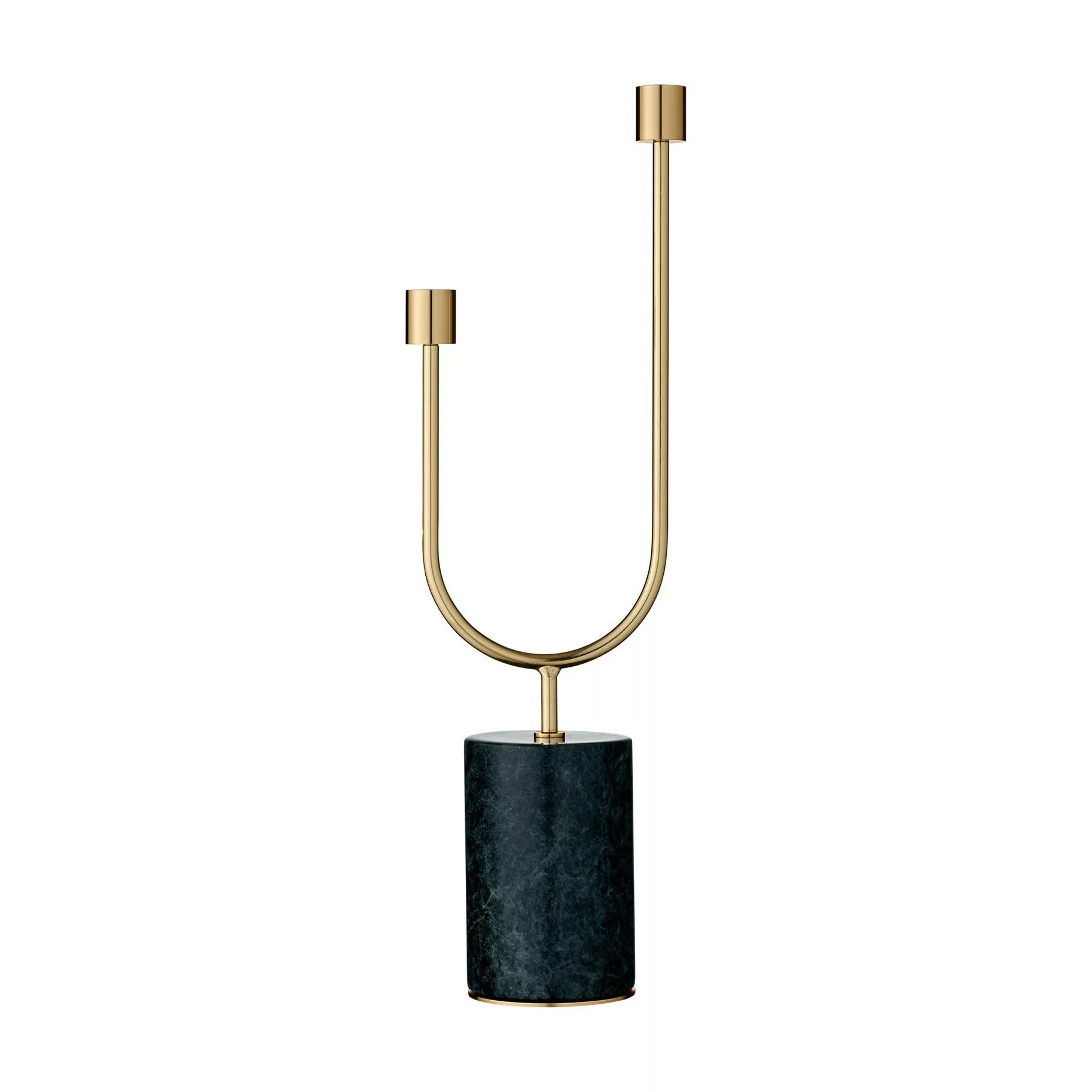 AYTM - Grasil Kerzenständer 13,5x8x43,5cm - waldgrün, gold/LxBxH 13,5x8x43, günstig online kaufen