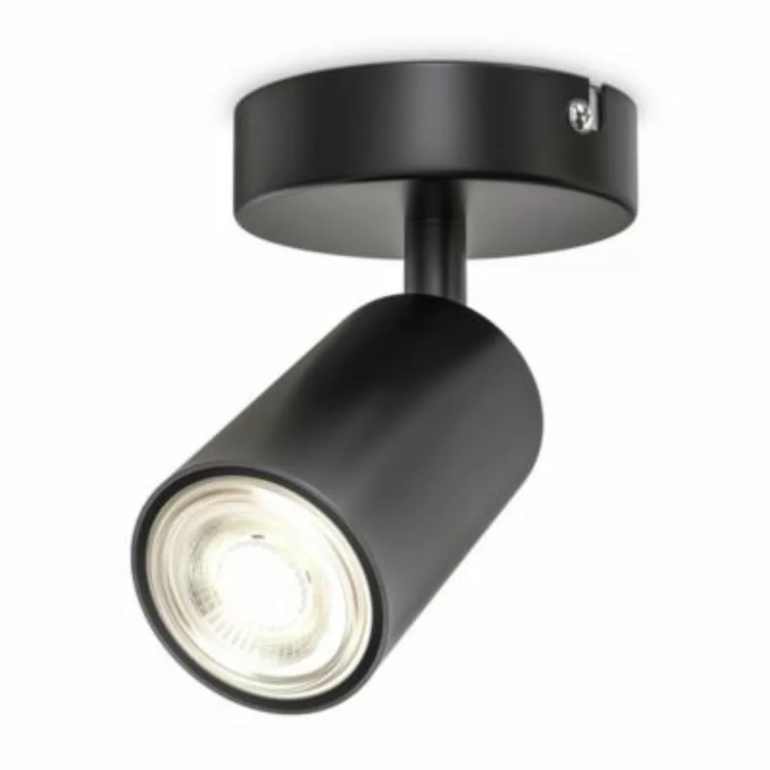 B.K.Licht LED Spotleuchte schwenkbar Retro Schwarz GU10 Deckenlampe Wandleu günstig online kaufen