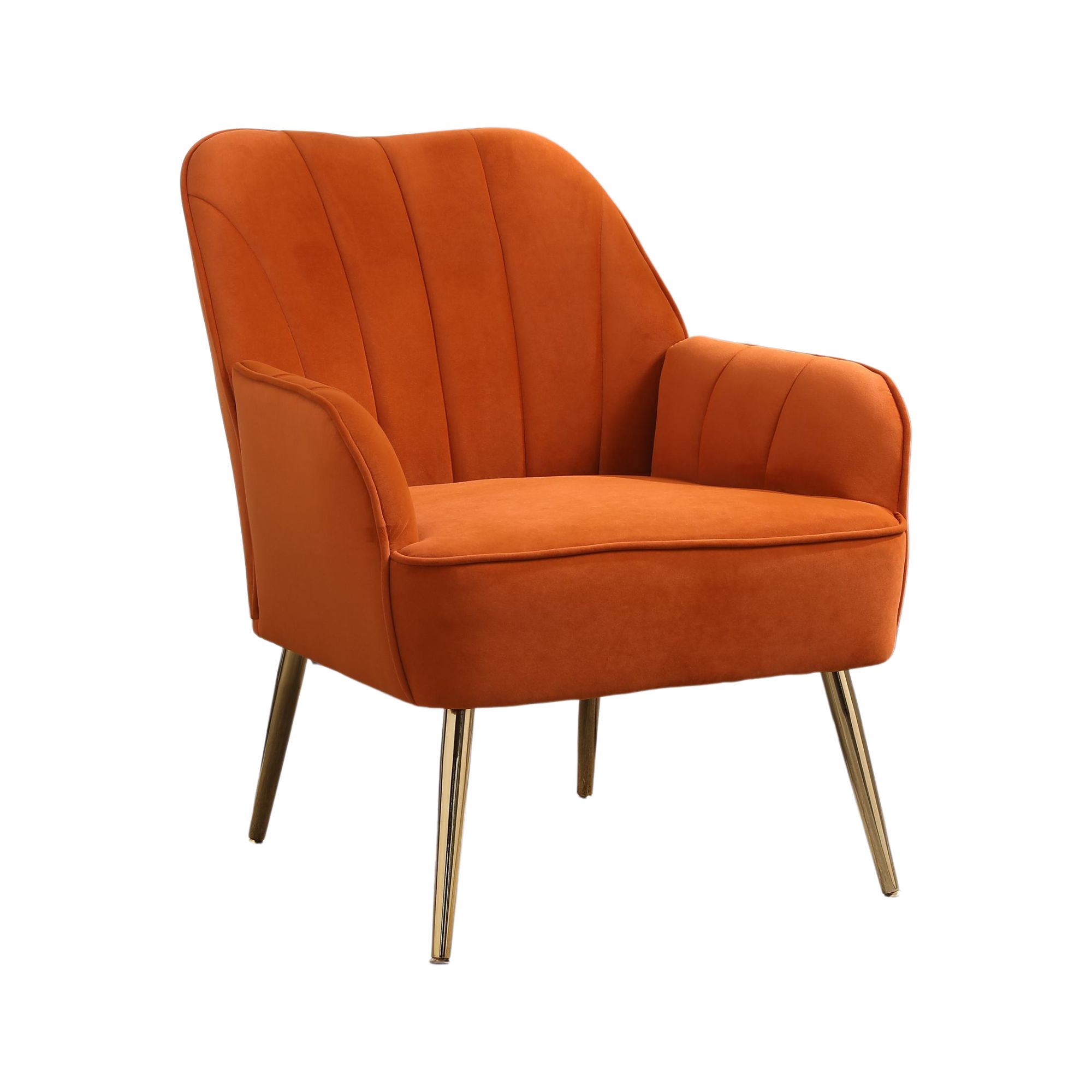 Samt Freizeitsitz, Ergonomisches Design, 64x72,8x77,9 cm, Orange günstig online kaufen