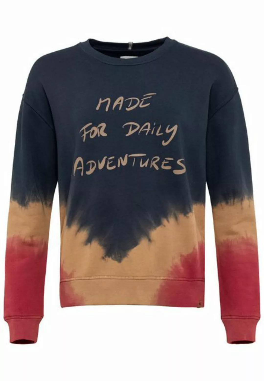 camel active Sweatshirt Sweatshirt mit Dip-Dye-Effekt günstig online kaufen