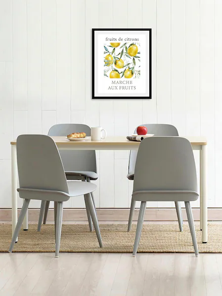 queence Bild »Ercolino«, Obst-Obst Bilder-Essen-Lebensmittel-Kunst-Schriftz günstig online kaufen