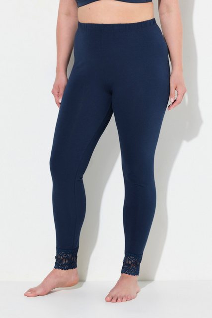 Ulla Popken Funktionshose Leggins Spitzensaum günstig online kaufen