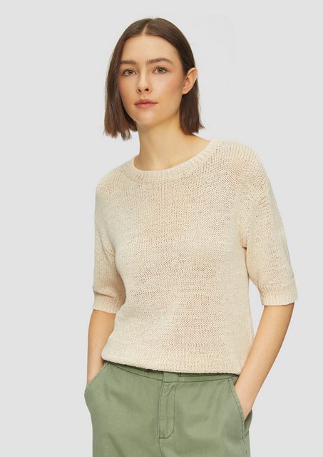 s.Oliver Strickpullover Weicher Strickpullover im Relaxed Fit mit 3/4-Ärmel günstig online kaufen