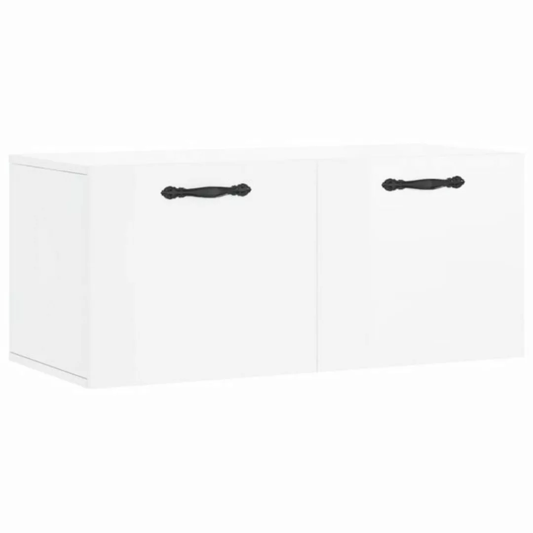 vidaXL Hängeschrank Wandschrank Hochglanz-Weiß 80x36,5x35 cm Holzwerkstoff günstig online kaufen