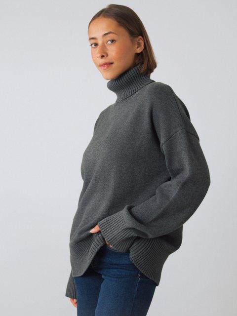 HONEST BASICS Rollkragenpullover aus OCS und GRS zertifizierter Bio-Baumwol günstig online kaufen