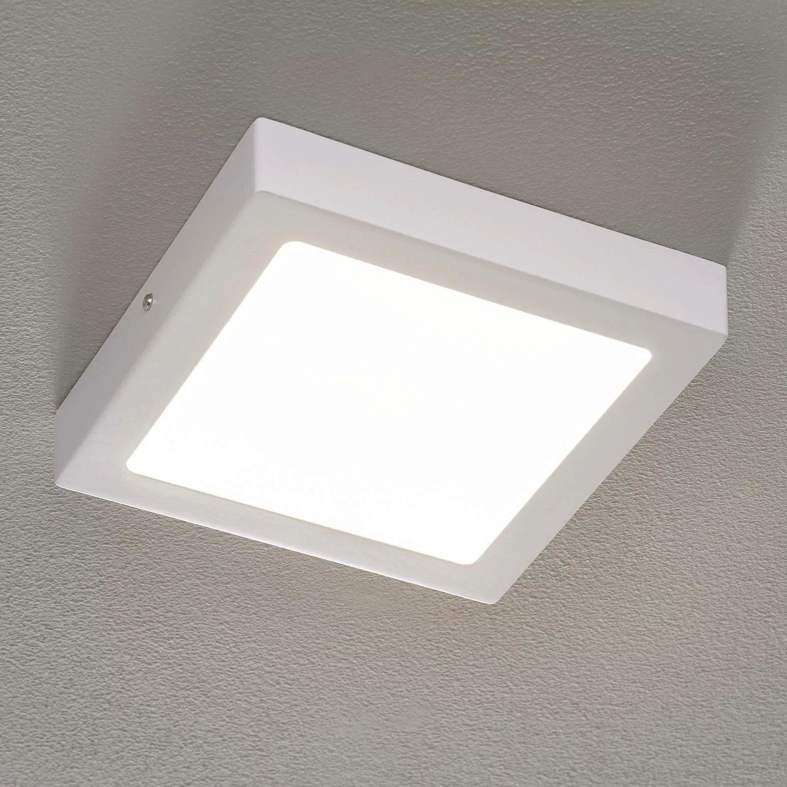 Eglo Connect LED-Aufbauleuchte Fueva Nickel matt 22,5 cm x 22,5 cm günstig online kaufen