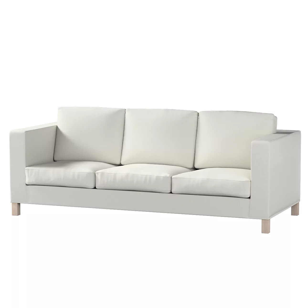 Bezug für Karlanda 3-Sitzer Sofa nicht ausklappbar, kurz, mittelgrau, Bezug günstig online kaufen