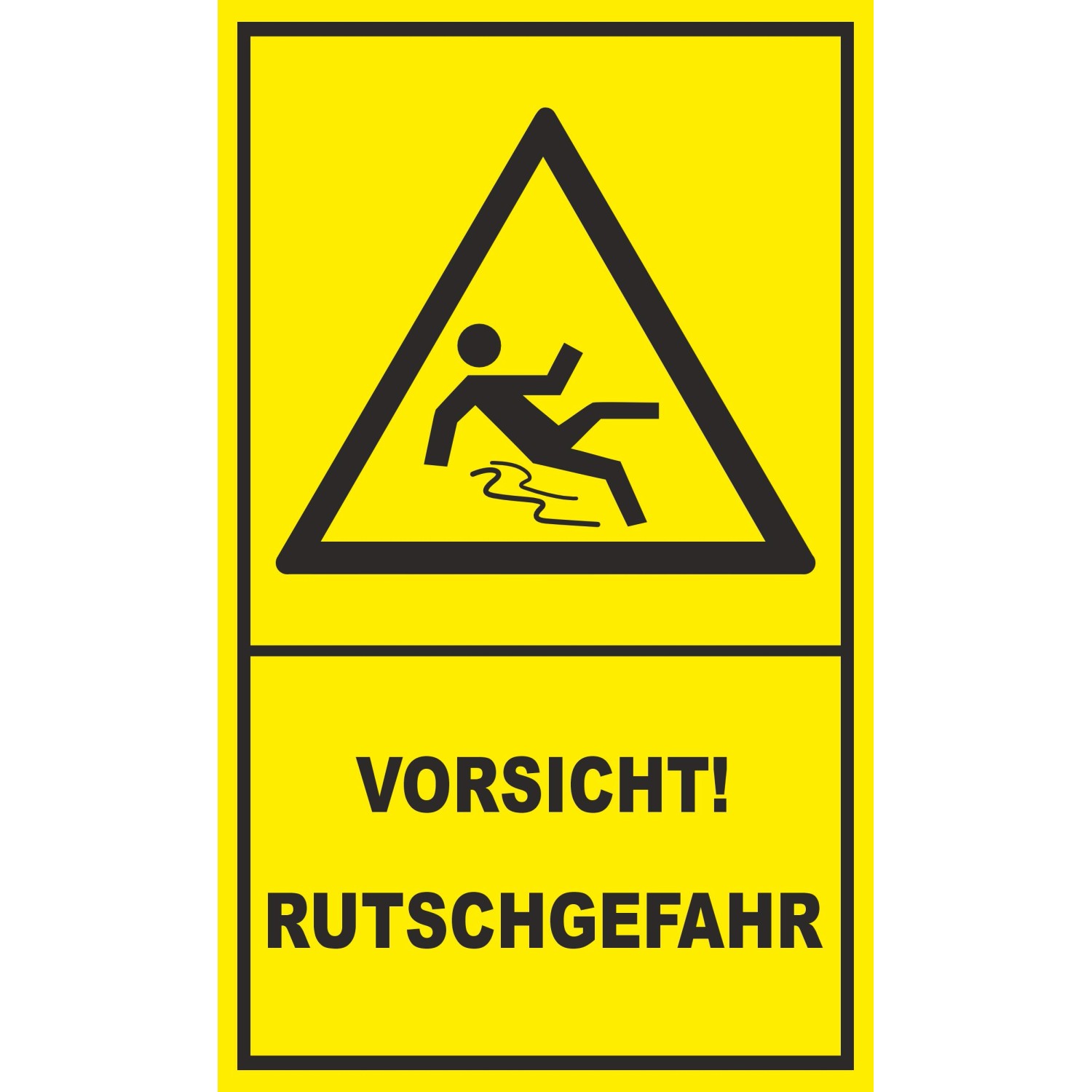 Warn- und Hinweissschild Vorsicht Rutschgefahr 25 cm x 15 cm PST günstig online kaufen