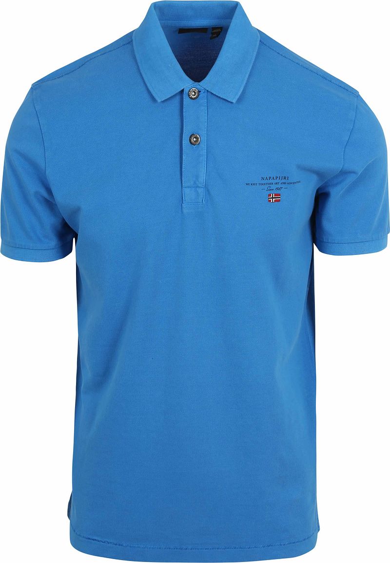 Napapijri Poloshirt Herren Kurzarm-Poloshirt Blau - Regular Fit mit günstig online kaufen