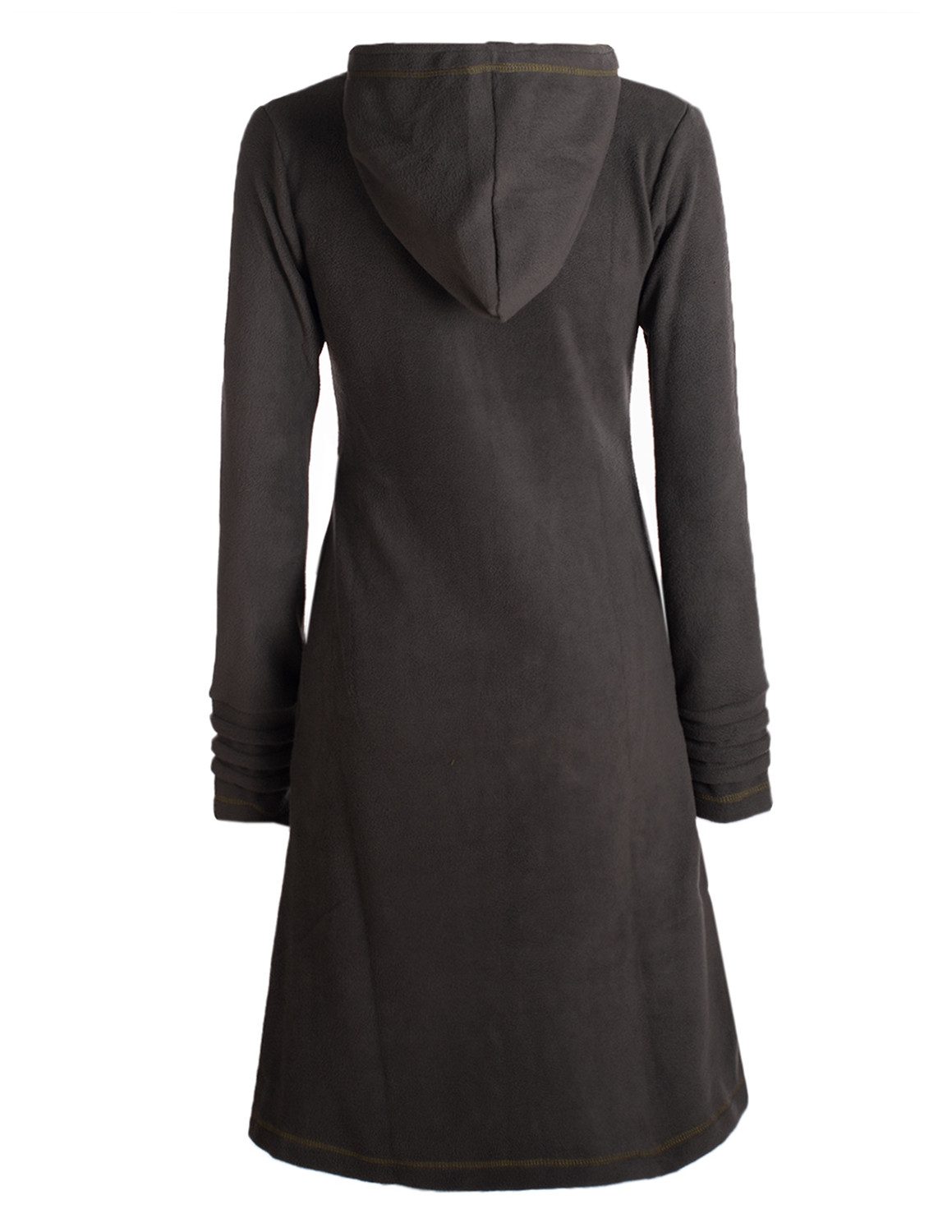 Vishes Kapuzenfleecejacke Damen Kapuzenjacke lang Fleece günstig online kaufen