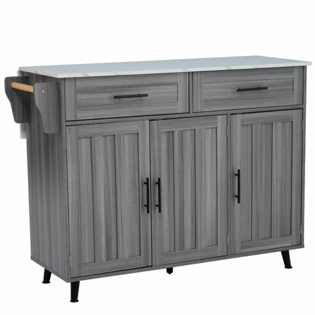 Welikera Küchenbuffet 129x46(71)x91,5 cm großer Speisewagen/Sideboard, Mass günstig online kaufen