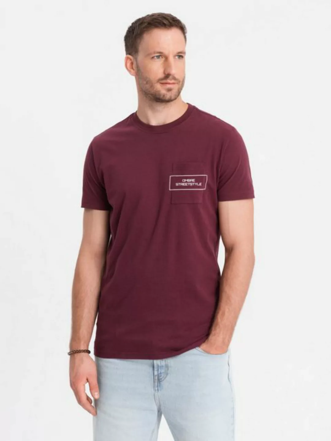 OMBRE Print-Shirt Freizeit-T-Shirt für Männer günstig online kaufen