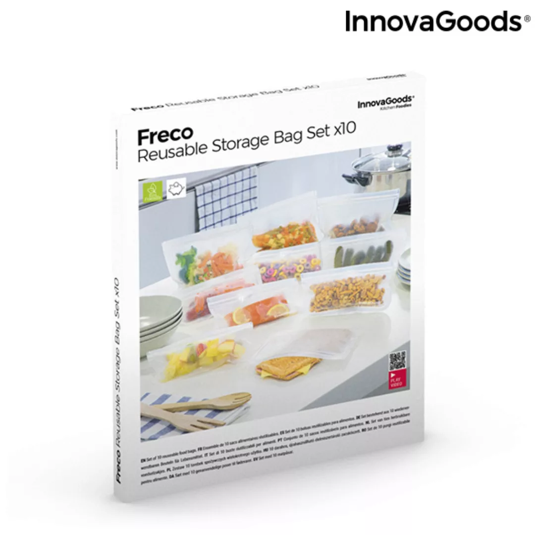Wiederverwendbare Säcke Für Lebensmittel Freco Innovagoods 10 Stücke günstig online kaufen