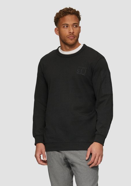 s.Oliver Sweatshirt Relaxed-Fit-Sweatshirt mit Ärmeltasche Stickerei günstig online kaufen