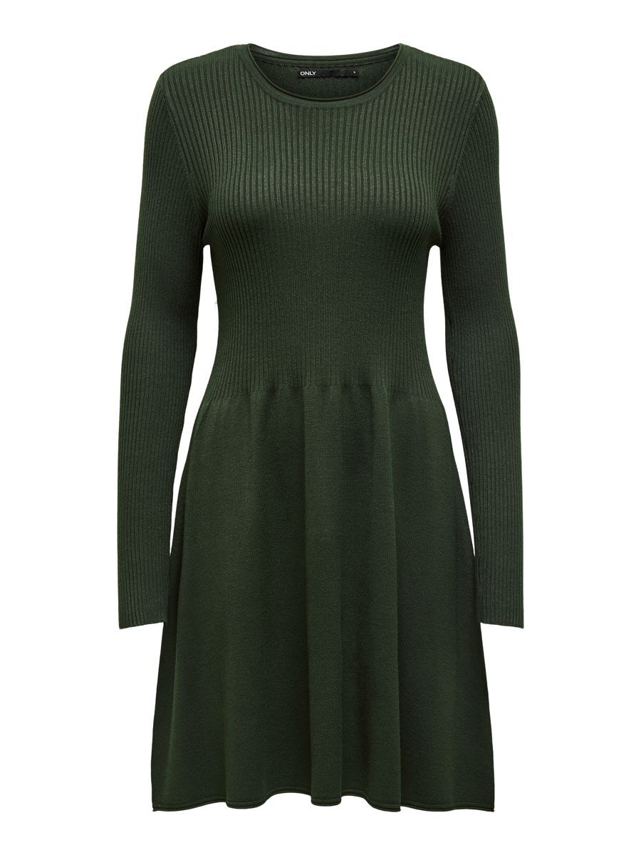 ONLY Langärmeliges Strickkleid Damen Grün günstig online kaufen