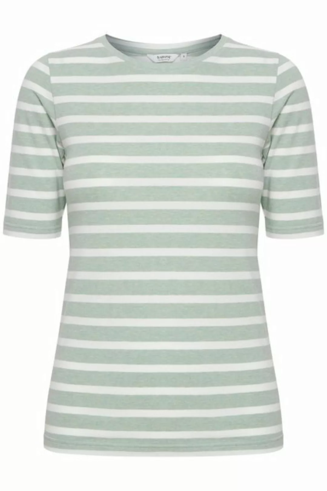 b.young T-Shirt Gestreiftes Halbarm T-Shirt BYPAMILA 5161 in Grün günstig online kaufen