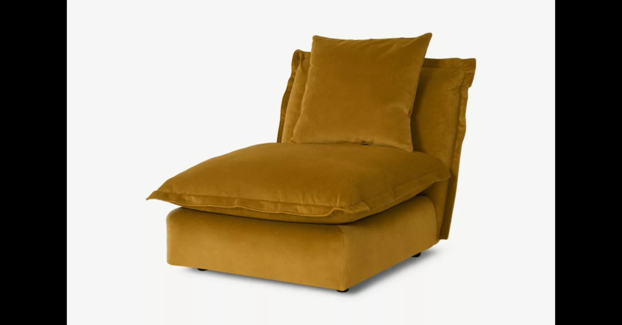 Fernsby Sofa-Modul, recycelter Samt in Senfgelb - MADE.com günstig online kaufen