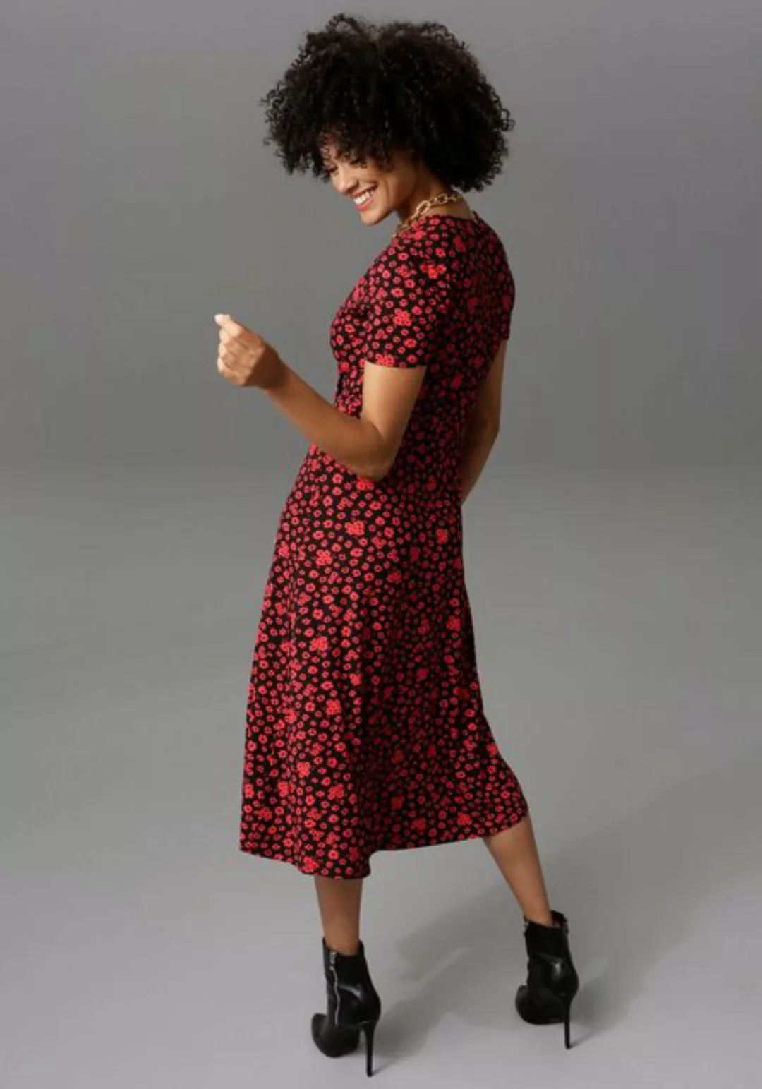 Aniston CASUAL Jerseykleid, in Wickeloptik günstig online kaufen