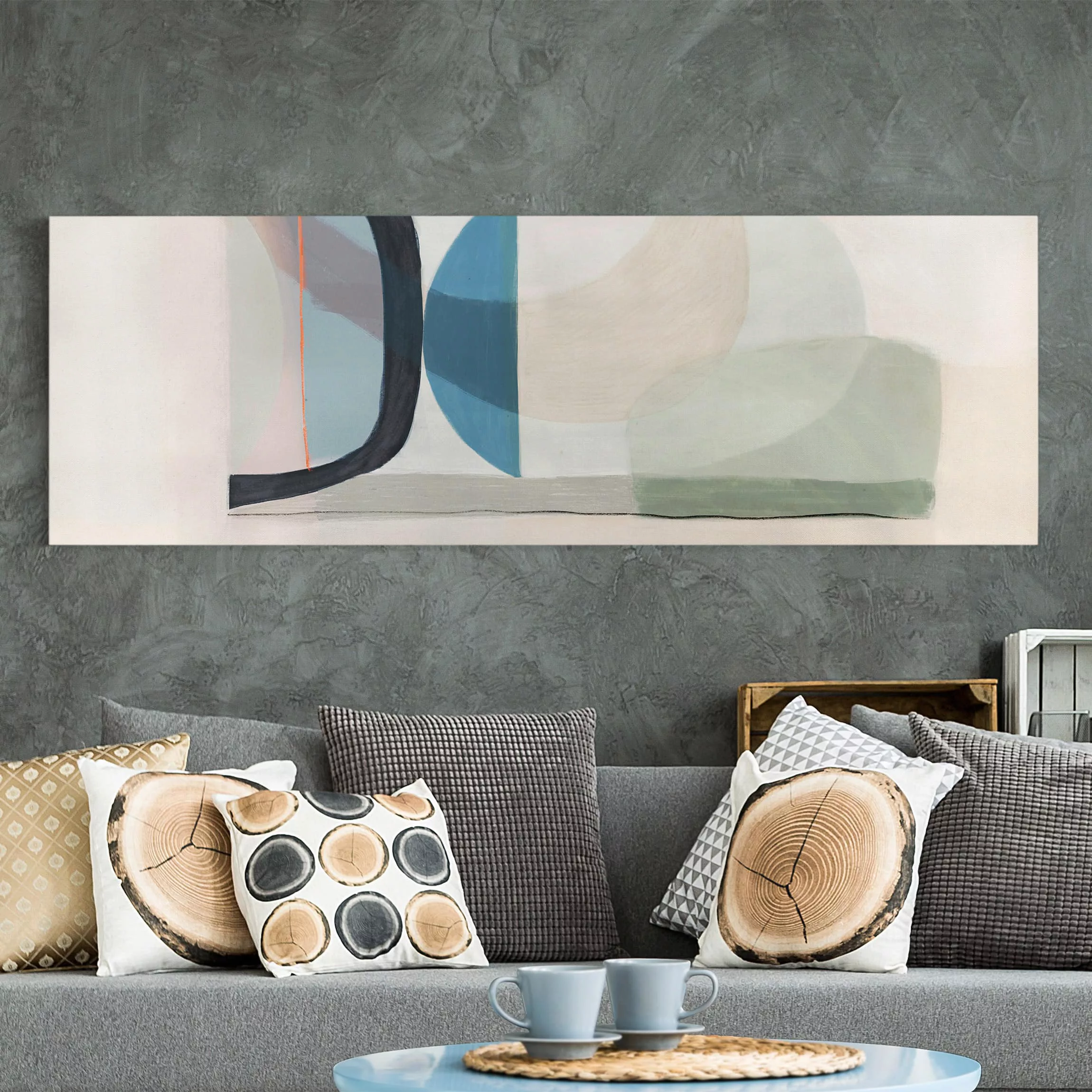 Leinwandbild Abstrakt - Panorama Multiform III günstig online kaufen