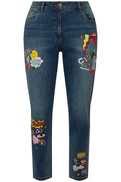 Angel of Style Regular-fit-Jeans 7/8-Jeans Patches 5-Pocket günstig online kaufen