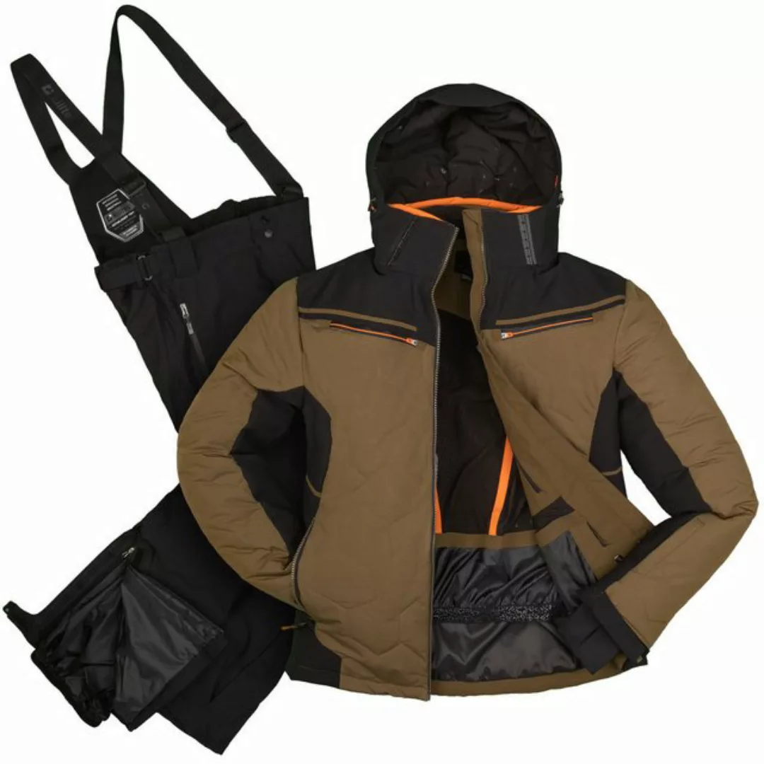 Killtec Skianzug Herren Wintersport Skijacke olive + Skihose schwarz, versc günstig online kaufen