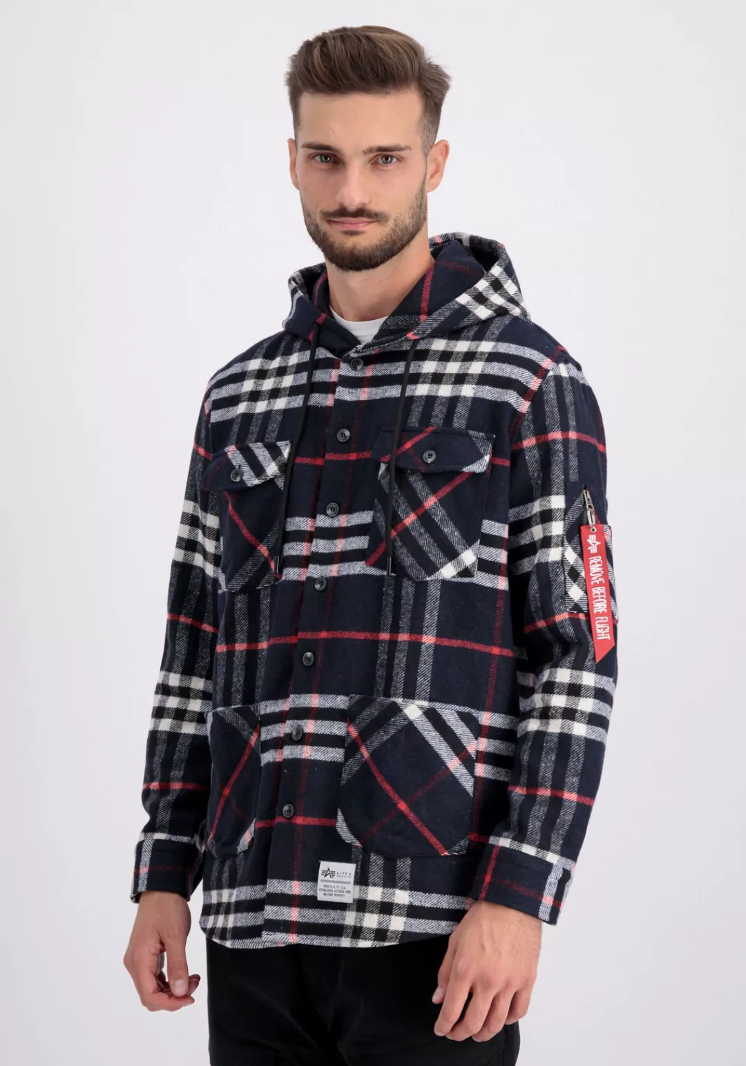 Alpha Industries Hoodie "Alpha Industries Men - Shirts Flannel Hoodie Shirt günstig online kaufen