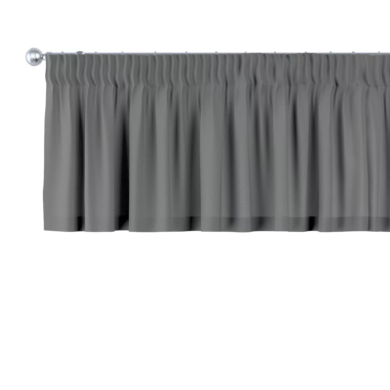 Kurzgardine mit Kräuselband, grau, 130 x 40 cm, Quadro (136-14) günstig online kaufen