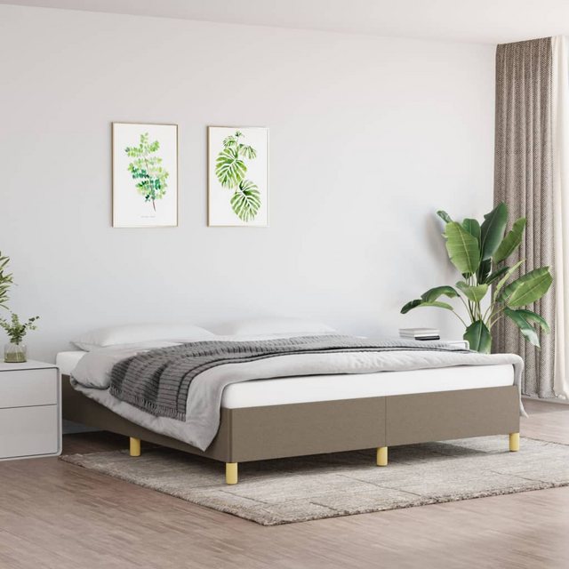 vidaXL Bett Bettgestell ohne Matratze Taupe 180x200 cm Stoff günstig online kaufen