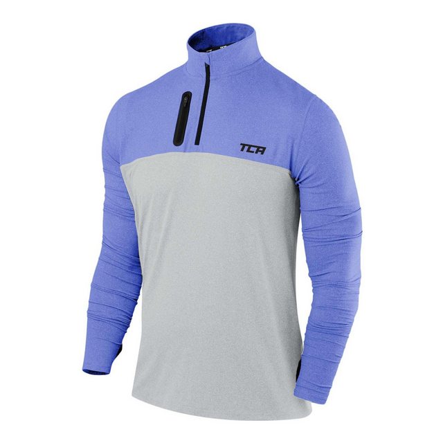 TCA Langarmshirt TCA Herren Fusion Pro Quickdry Langarm Laufshirt - Blau/Gr günstig online kaufen