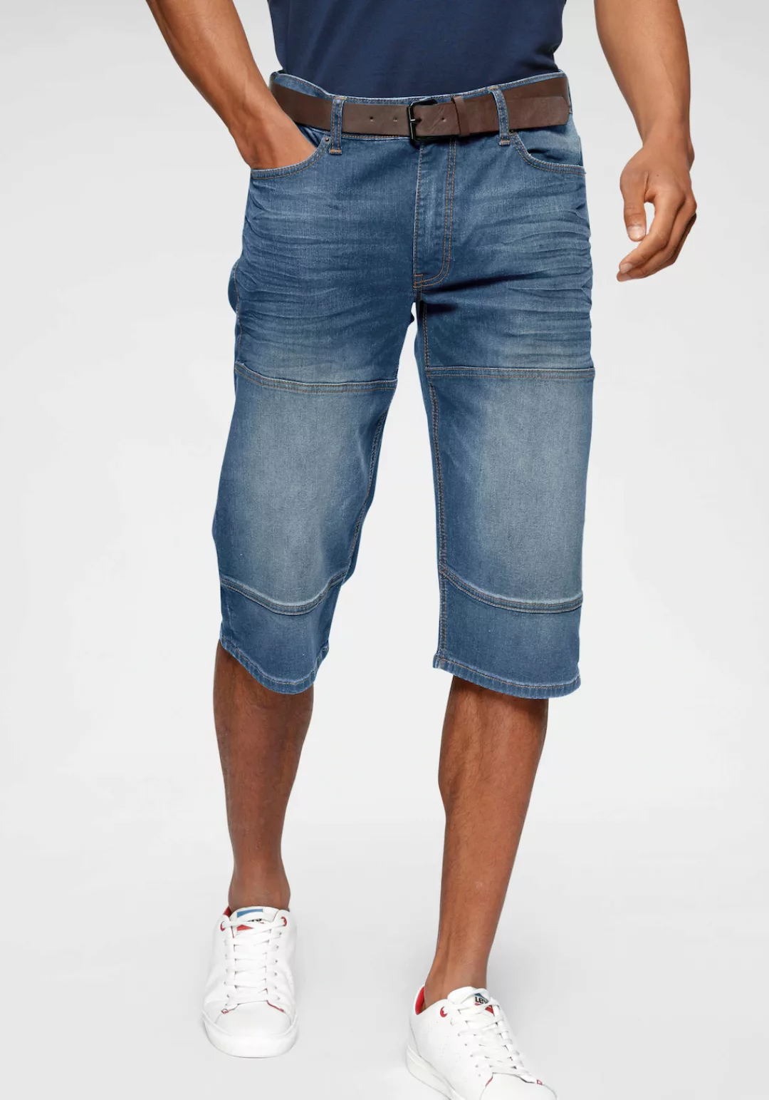 H.I.S Jeansbermudas HANTZ (Set, 2-tlg., mit abnehmbarem Gürtel) gerader Bei günstig online kaufen