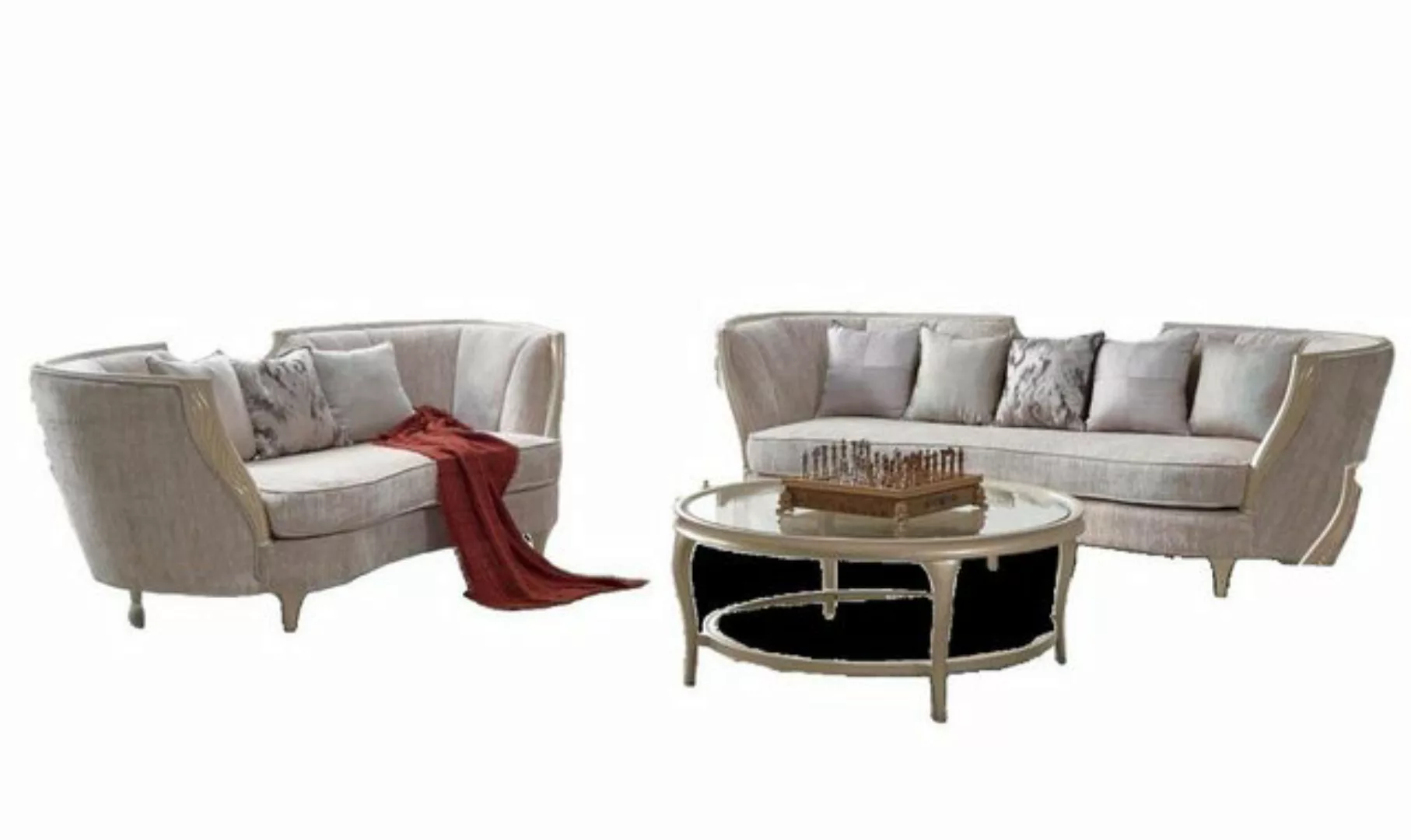 JVmoebel Sofa Beige Sofagarnitur 3+2 Sitzer Neu Set Design Sofas Polster Co günstig online kaufen