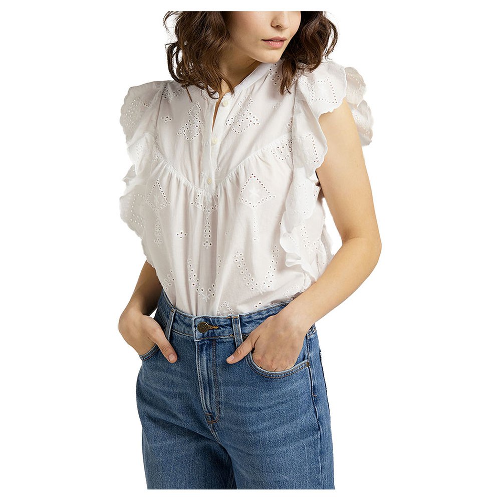 Lee Feminine Woven Top S Ecru günstig online kaufen