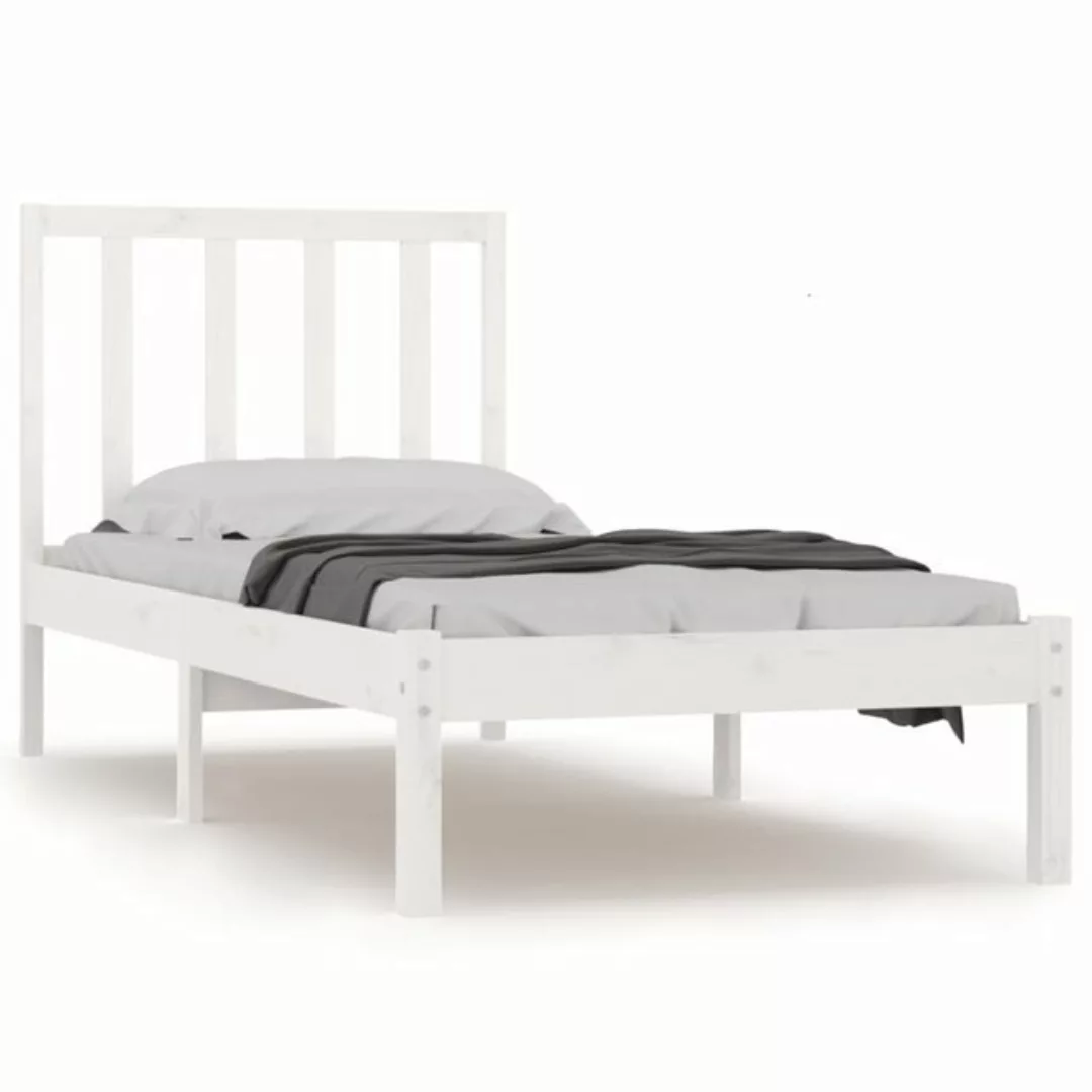 vidaXL Bett Massivholzbett Weiß Kiefer 90x190 cm günstig online kaufen