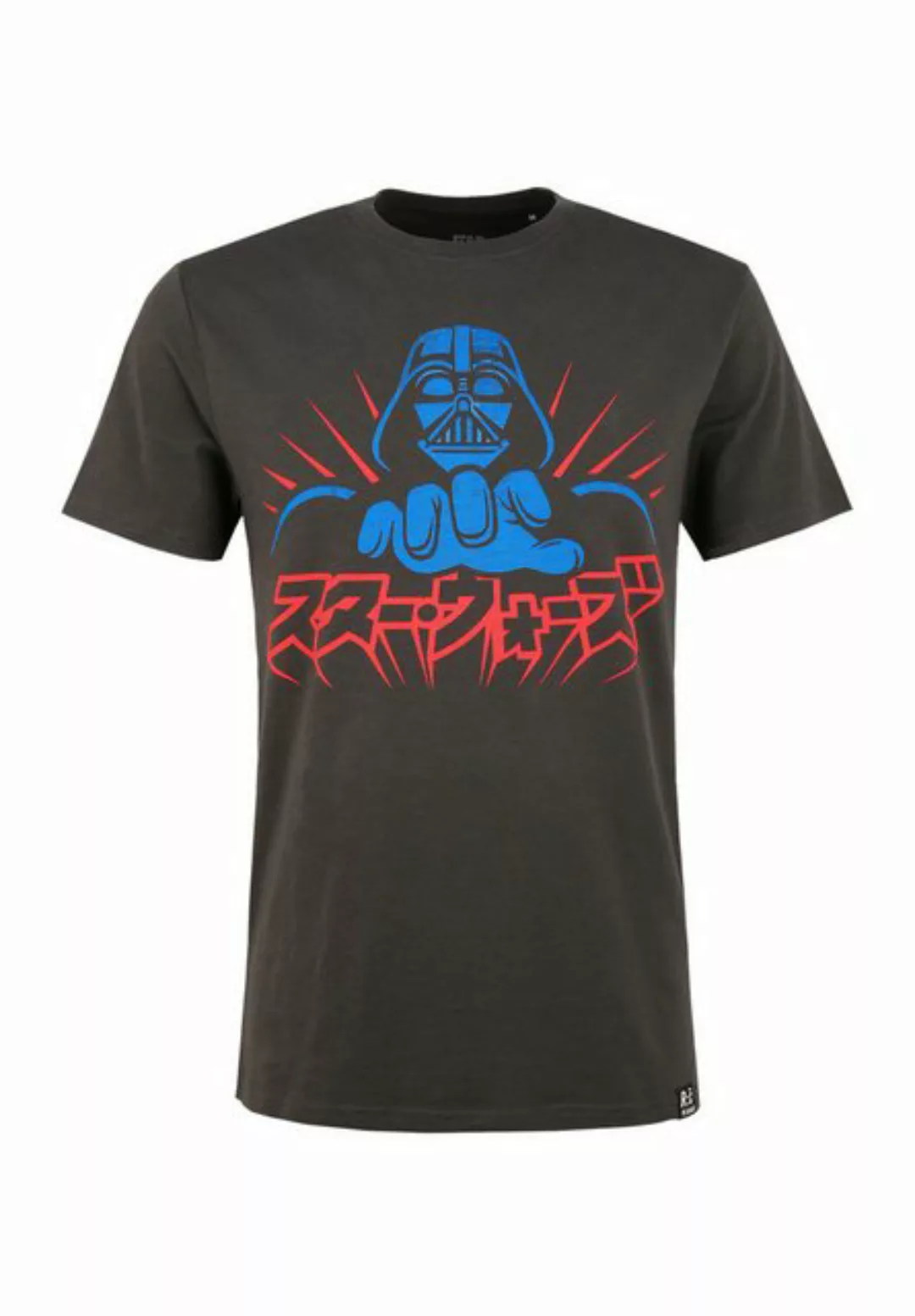 Recovered T-Shirt Star Wars Vader Japanese Black GOTS zertifizierte Bio-Bau günstig online kaufen