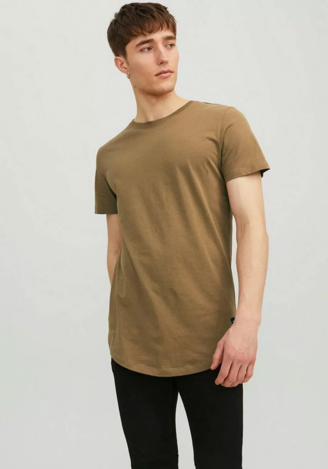 Jack & Jones Rundhalsshirt JJENOA TEE SS CREW NECK NOOS mit abgerundetem Sa günstig online kaufen