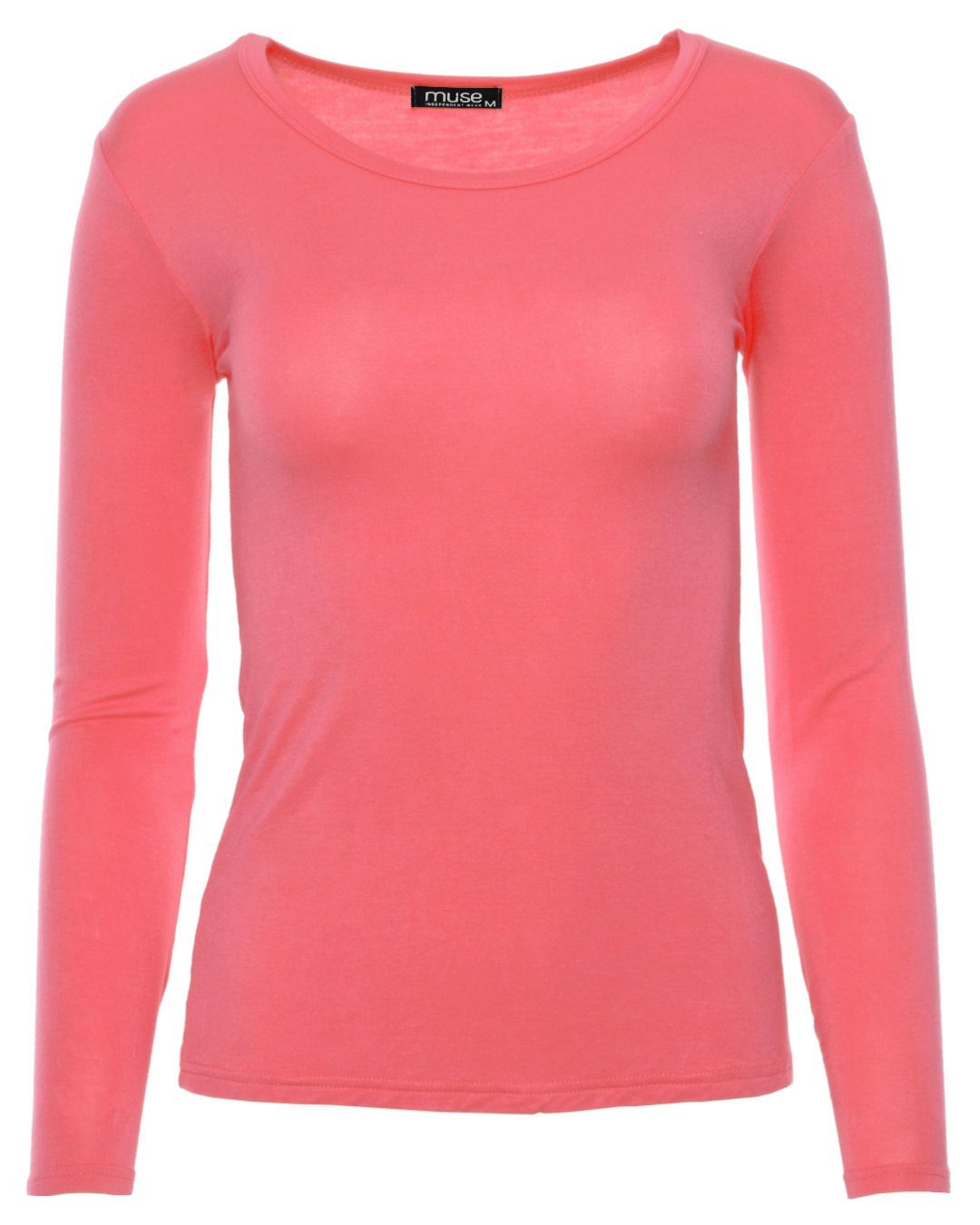 Muse Rundhalsshirt Basic Rundhals Langarmshirt Skinny günstig online kaufen