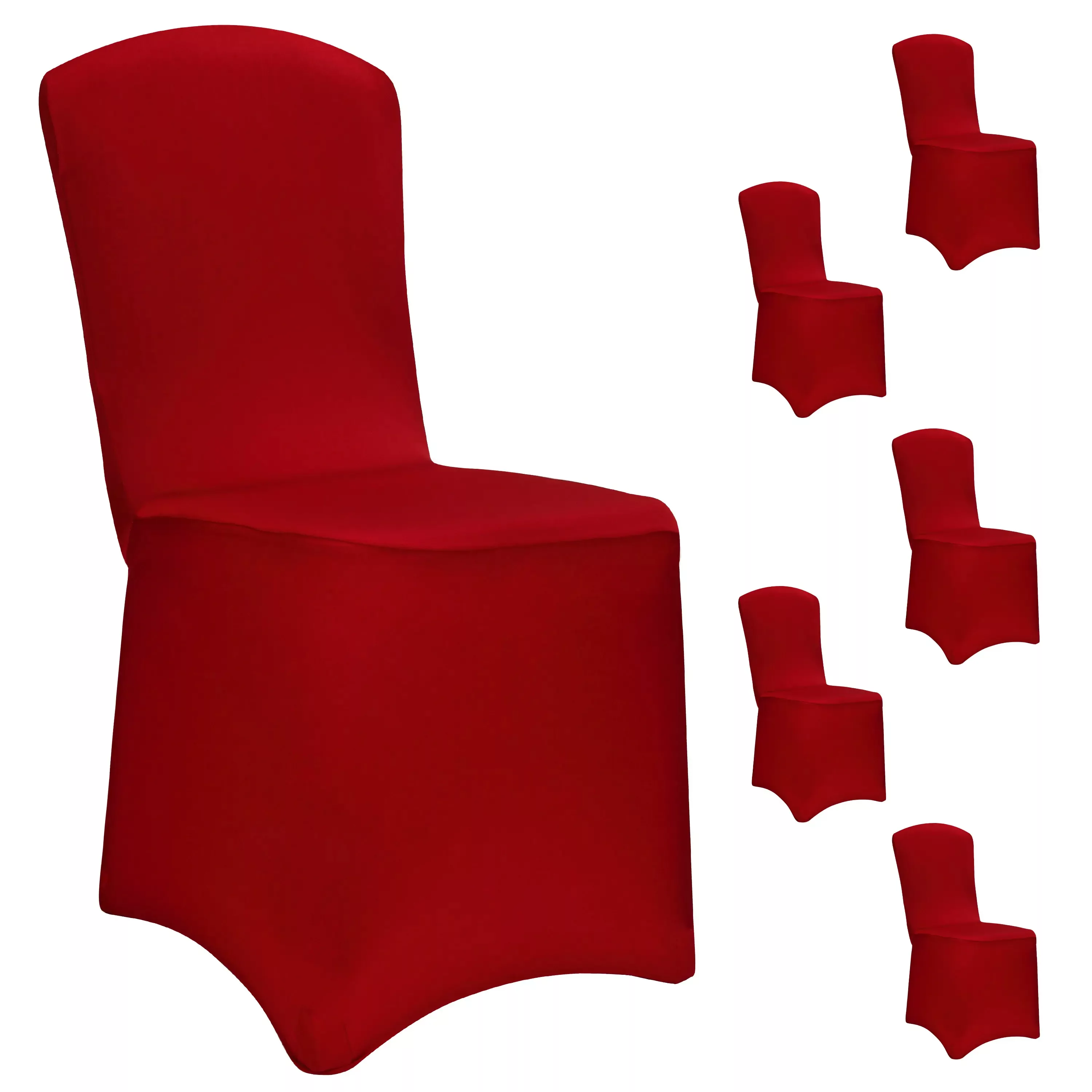Stuhlhusse 6er-Set Bordeaux OEKO-TEX® günstig online kaufen