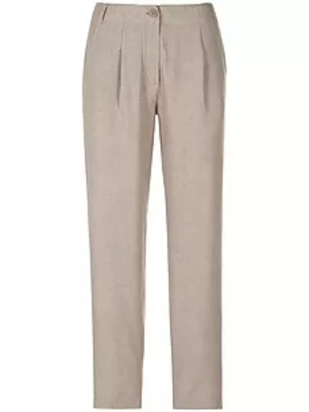 Knöchellange Hose aus 100% Leinen PETER HAHN PURE EDITION beige günstig online kaufen