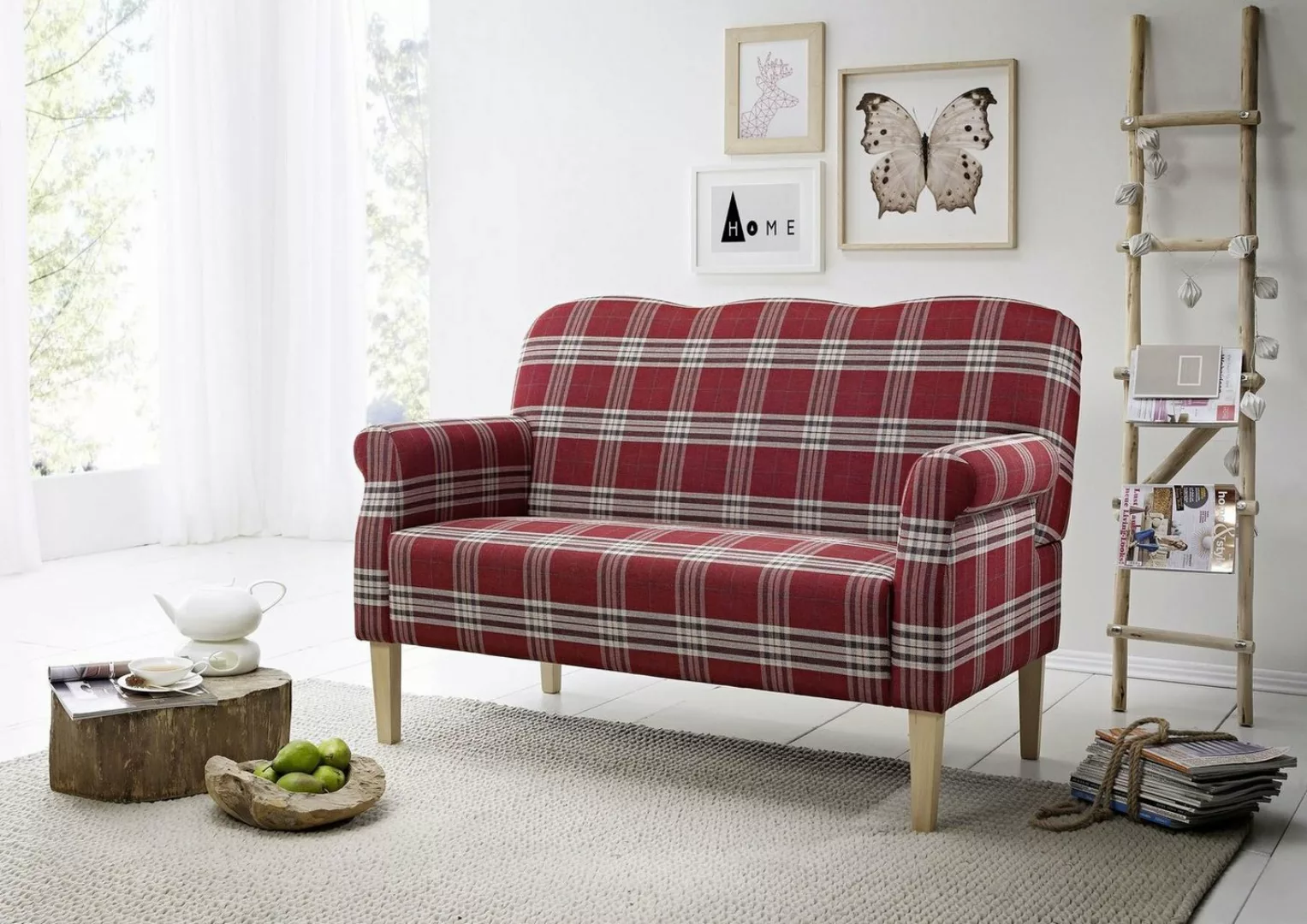 58 aufm Kessel Sofa Küchensofa Karin Bezug Flachgewebe Buche natur, Sparpre günstig online kaufen