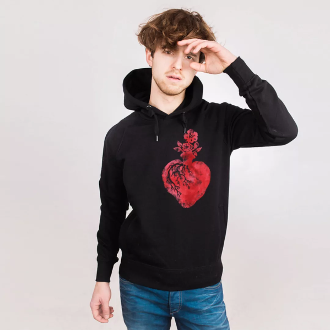 Natural Hearts Red - Männerhoodie Aus Bio-baumwolle günstig online kaufen