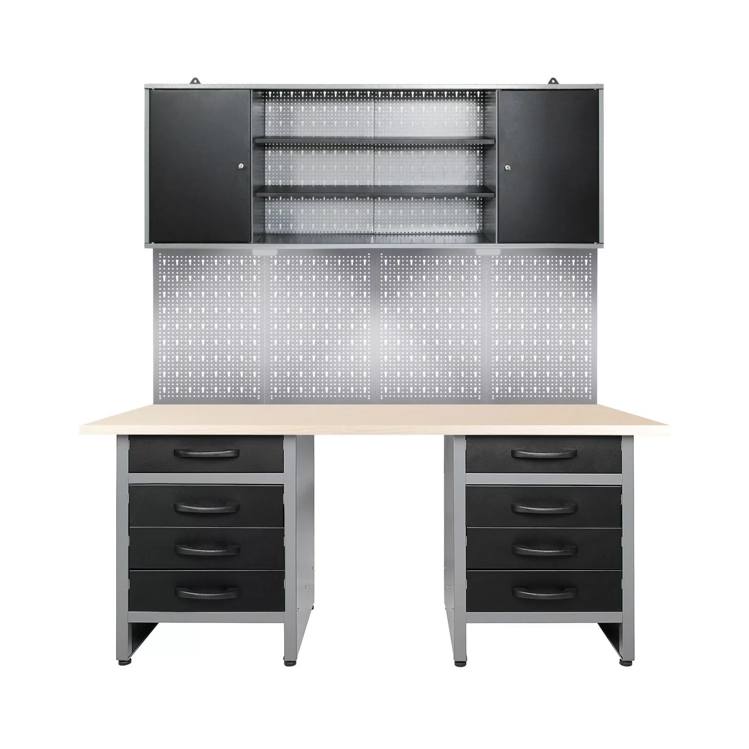 Ondis24 Werkstatt Set Bernd 160 cm mit Sitzraum LED Werkstatteinrichtung We günstig online kaufen