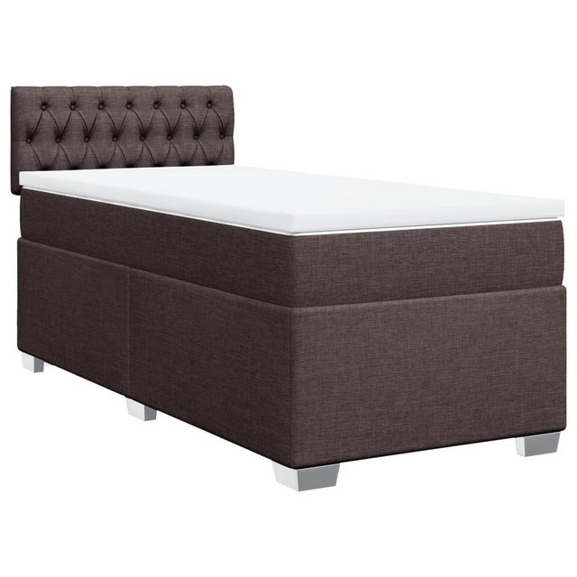 vidaXL Bett Boxspringbett mit Matratze Dunkelbraun 90x190 cm Stoff günstig online kaufen